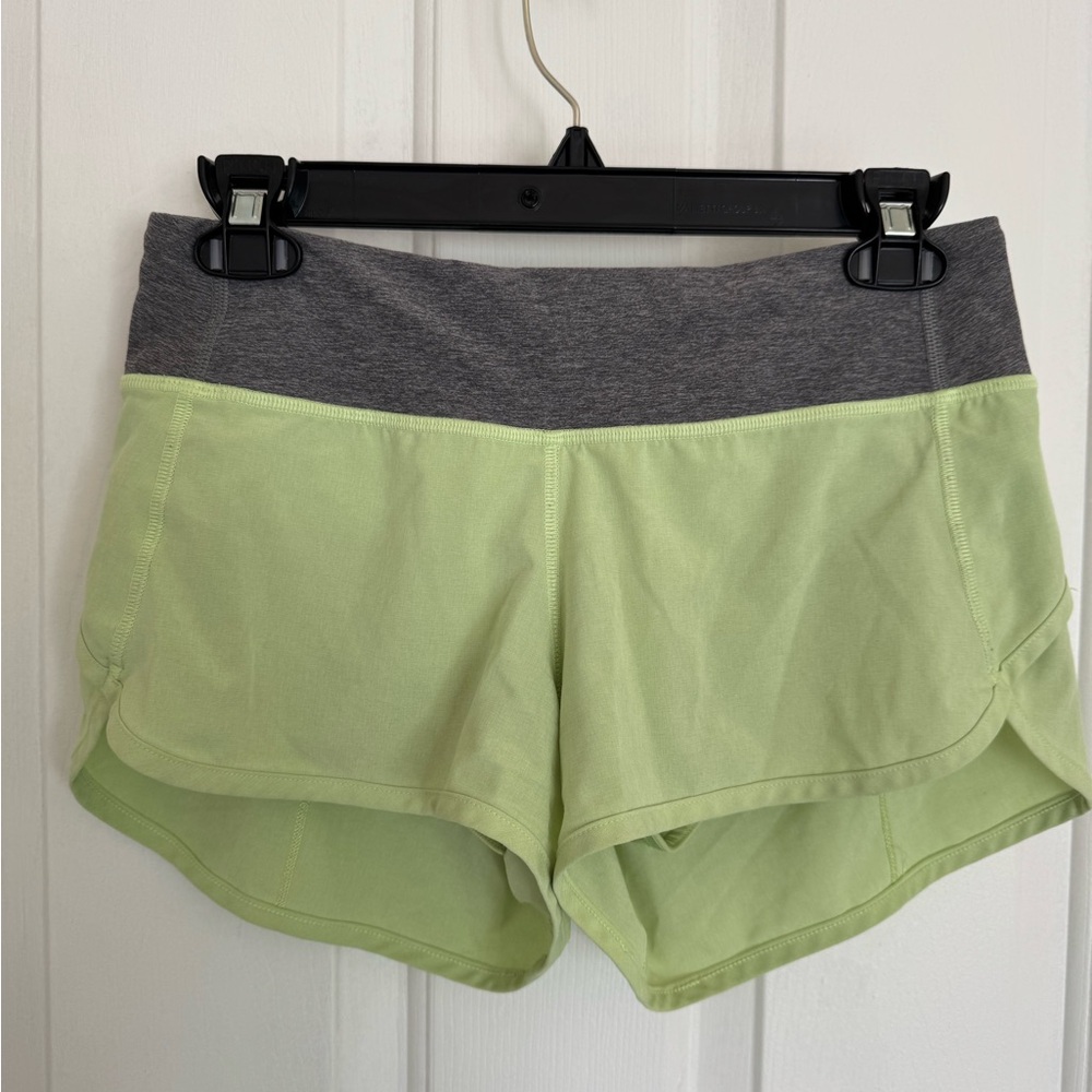 lululemon athletica Lime and Charcoal Athletic Shorts